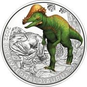 3 Euros Pachycephalosaurus reverse image