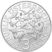 3 Euros Microraptor obverse image