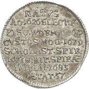 1⁄12 Thaler - Francis Emmerich Waldbott of Bassenheim, Germany, 1683 reverse image