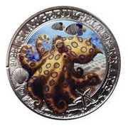 3 Euros Blue-Ringed Octopus, Austria, 2022 reverse image