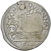 ½ Gulden - Julius Frederick Kipper; Hirschgulden, Germany, 1622 reverse image