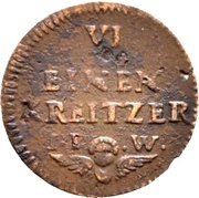 1 Heller - Frederick Charles, Germany, 1680-1693 reverse image