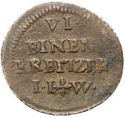 1 Heller - Frederick Charles, Germany, 1687 reverse image