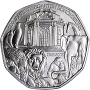 5 Euros Schönbrunn Zoo, Austria, 2002 reverse image