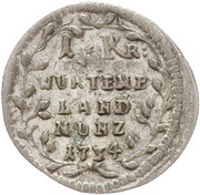 1 Kreuzer - Charles Alexander, Germany, 1734-1736 reverse image