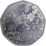 5 Euros Enlargement of the European Union, Austria, 2004 reverse image