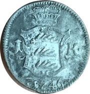 1 Kreuzer - Charles Eugen, Germany, 1746-1758 reverse image