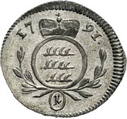 1 Kreuzer - Charles Eugen, Germany, 1787-1792 reverse image