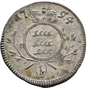 1 Kreuzer - Louis Eugen, Germany, 1794 reverse image