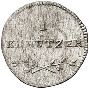 1 Kreuzer - Frederick Eugen, Germany, 1796 reverse image