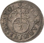 2 Kreuzers - Julius Frederick of Württemberg-Weiltingen, Germany, 1631 reverse image
