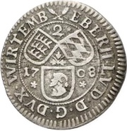 2 Kreuzers - Eberhard Louis obverse image