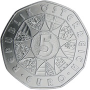 5 Euros Austrian European Union Presidency obverse image