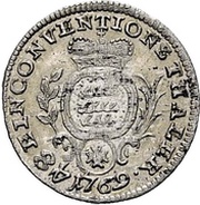 3 Kreuzers - Charles Eugen, Germany, 1769 reverse image