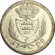 3 Kreuzers - Frederick II, Germany, 1798 reverse image