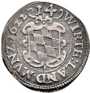 2 Schillings - John Frederick Kipper, Germany, 1622-1623 reverse image