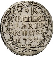 5 Kreuzer - Eberhard Louis, Germany, 1731-1733 reverse image