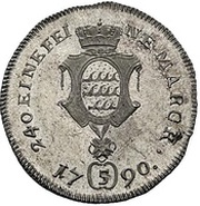 5 Kreuzer - Charles Eugen, Germany, 1790 reverse image