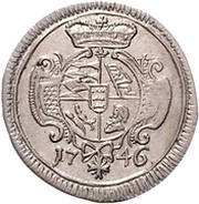 6 Kreuzers - Charles Eugen, Germany, 1746 reverse image