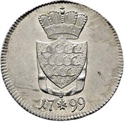 6 Kreuzers - Frederick II, Germany, 1799 reverse image