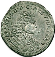 10 Kreuzers - Eberhard Louis Lead pattern strike obverse image