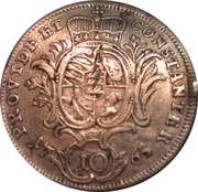 10 Kreuzers - Charles Eugen Konventionskreuzer, Germany, 1763-1768 reverse image