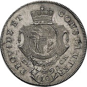 10 Kreuzers - Charles Eugen, Germany, 1790 reverse image