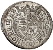 15 Kreuzers - Eberhard III, Germany, 1639 reverse image