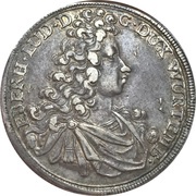 ¼ Thaler - Eberhard Louis obverse image