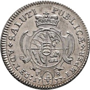 ⅓ Thaler - Charles Rudolph, Germany, 1737 reverse image
