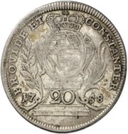 20 Kreuzers - Charles Eugen, Germany, 1758-1762 reverse image