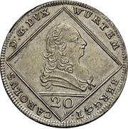 20 Kreuzers - Charles Eugen obverse image