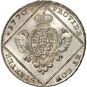 20 Kreuzers - Charles Eugen, Germany, 1770 reverse image