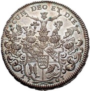½ Thaler - Eberhard Louis, Germany, 1707 reverse image