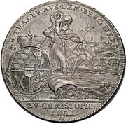 ½ Thaler - Charles Frederick Ausbeutetaler, Germany, 1740 reverse image