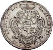 ½ Thaler - Charles Eugen, Germany, 1744 reverse image
