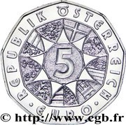 5 Euros Snowboarding obverse image