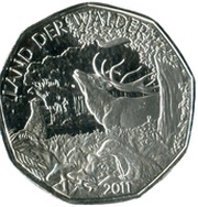 5 Euros Land der Wälder, Austria, 2011 reverse image