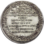 1 Thaler - William Louis Death, Germany, 1677 reverse image