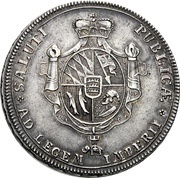 1 Thaler - Charles Rudolph, Germany, 1737 reverse image