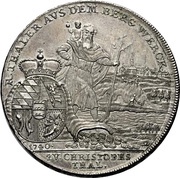 1 Ausbeutethaler - Charles Frederick II of Württemberg-Öls, Germany, 1740 reverse image