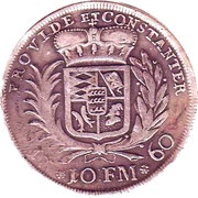 1 Thaler - Charles Eugen, Germany, 1760 reverse image