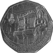5 Euros Society of Music Lovers, Austria, 2012 reverse image