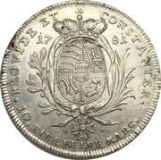 1 Thaler - Charles Eugen, Germany, 1781 reverse image