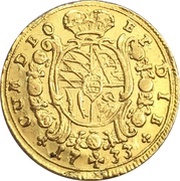 ¼ Carolin - Eberhard Louis, Germany, 1731-1733 reverse image