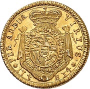 ¼ Carolin - Charles Alexander, Germany, 1734-1735 reverse image