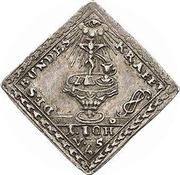 ½ Ducat Klippe; Silver pattern strike; Patenklippe obverse image