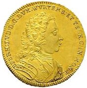 1 Goldgulden - Eberhard Louis Oath of Fealty for Mompelgart obverse image