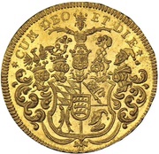 1 Ducat - Eberhard Louis, Germany, 1732-1733 reverse image