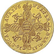 1 Ducat - Charles Alexander, Germany, 1736 reverse image